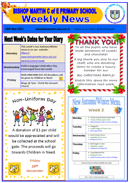 Image of Weekly Newsletter 19/11/21